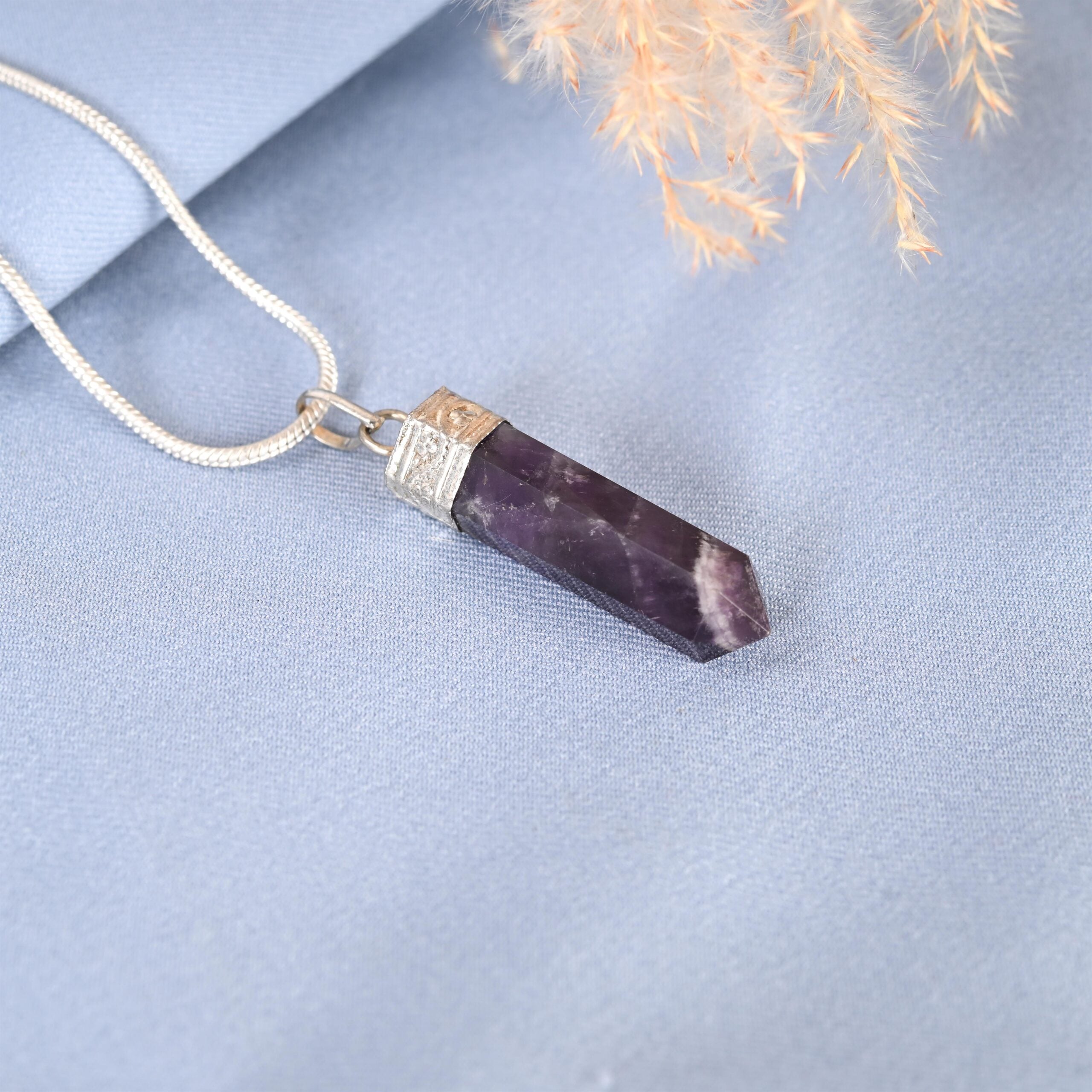 Amethyst Pencil Pendant